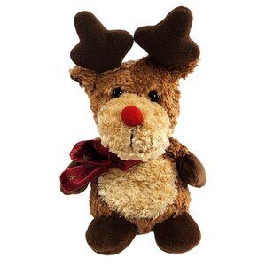 Vintage Y2K 2000 Plushland Reindeer Christmas Plush Bean Bag Stuffed Animal
